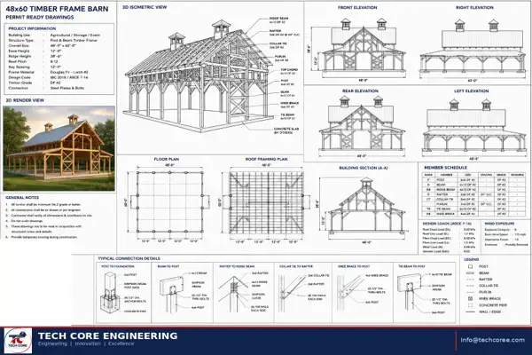 48x60 Timber Frame Barn